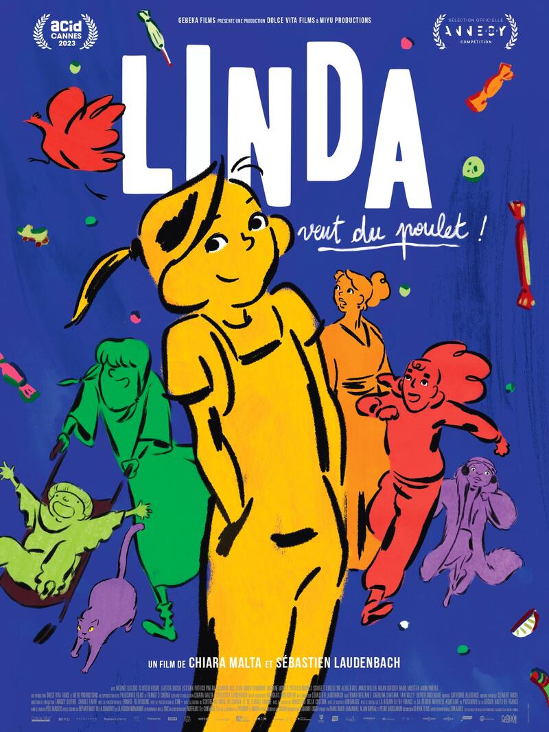 Poster Linda veut du poulet! - Linda will Hühnchen!